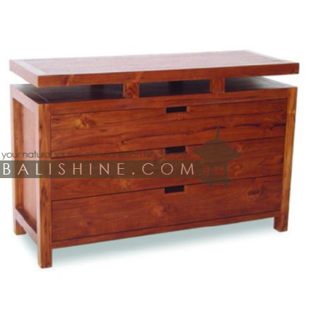 Balishine: Your natural source of indonesian handicraft presents in its Home Decor collection the Chest of Drawers:114MNF655896:This rectangular chest is produced in indonesia, made from teak wood. It has 3 drawers.  This furniture is made from high quality teak wood grade A premium. Natural, chocolate or dark color.