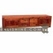 balishine This TV stand is produced in indonesia, made from teak wood. It has 2 doors and 4 drawers.