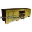 balishine This TV stand is produced in indonesia, made from teak wood. It has 4 drawers.
