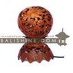 balishine This lamp is produced in Bali made from coconut wood.