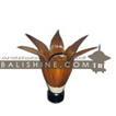 balishine This lamp is produced in Indonesia made from coconut leaf and coconut with rafia. 