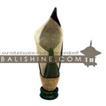 balishine This lamp is produced in Indonesia made from coconut and mahogany wood lampshade from skin of cow with a string of pineapple leaf for decoration.