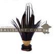 balishine This lamp is produced in Indonesia made from coconut wood cotton bowl lampshade with a string of pineapple leaf for decoration.