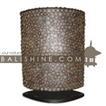 balishine This oval lamp is produced in Indonesia made from wood with round pieces of bamboo and resin lamphade. 